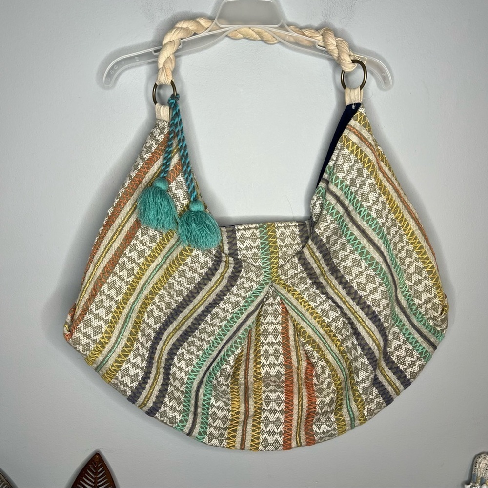 Ruggine Tribal Multi Braid Embroidery Shoulder Bag